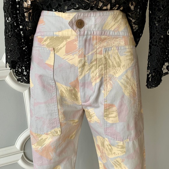 Isabel Marant Etoile Raluni High Rise Cropped Pants in Chalk Size Medium - Picture 3 of 12